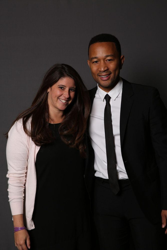 John Legend with Lauren Sommers backstage