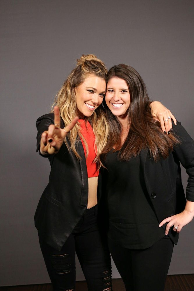 Rachel Platten with Lauren Sommers backstage