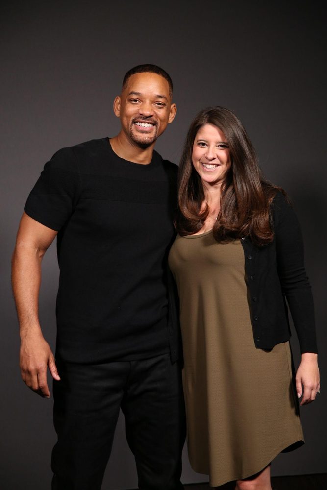 Will Smith with Lauren Sommers backstage